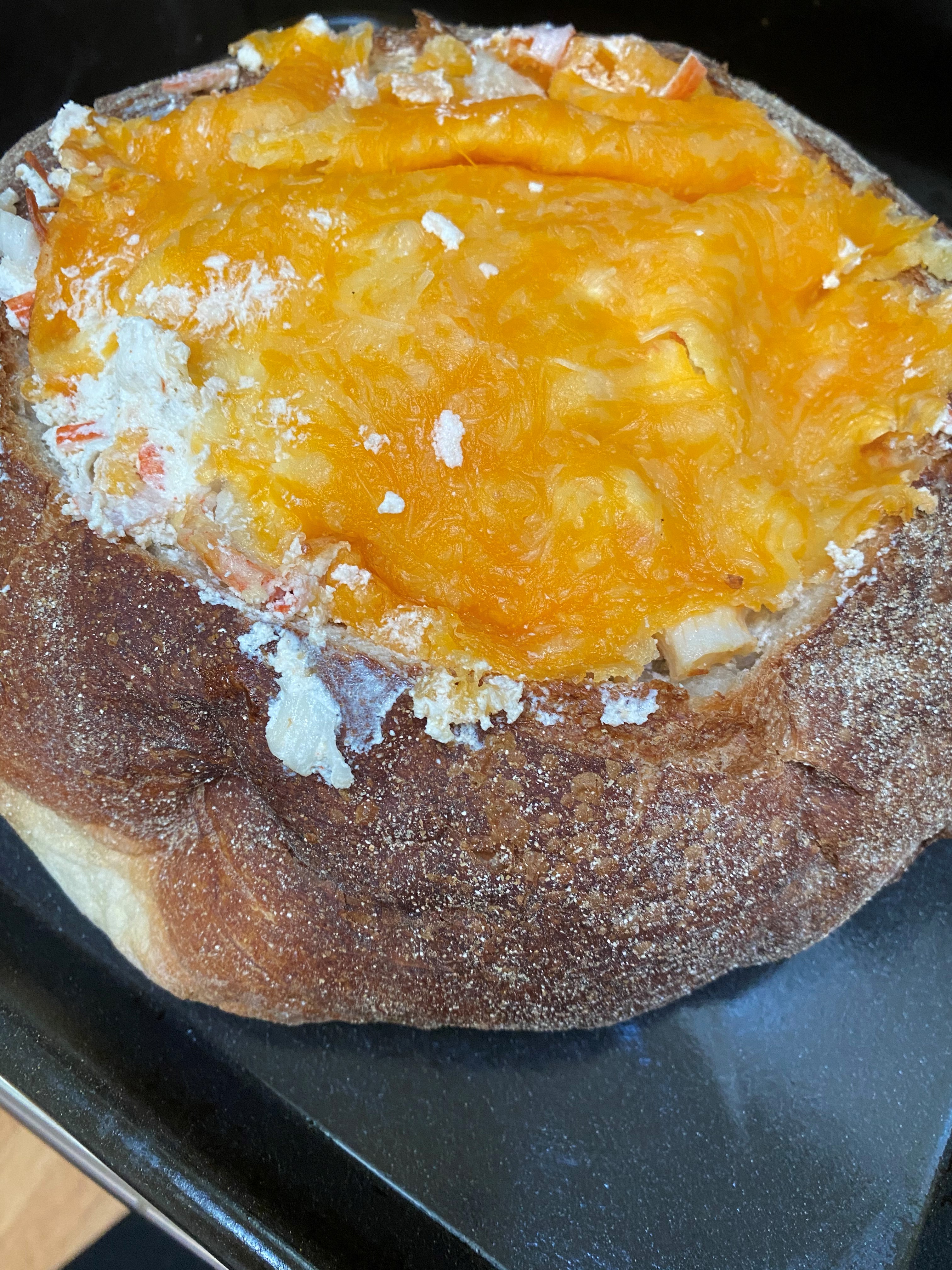 Crab Dip in a Bread Bowl