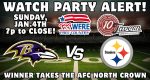 WFRE Watch Party – Ravens @ Steelers