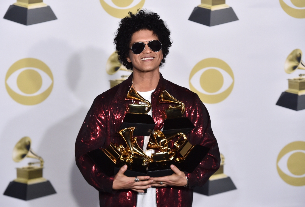 Bruno Mars Wins Big at Grammys!