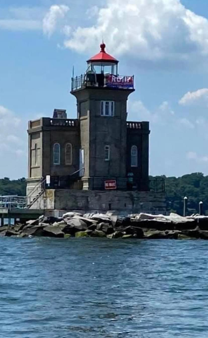 Vandals broke lock and hung Trump flag at Huntington lighthouse
