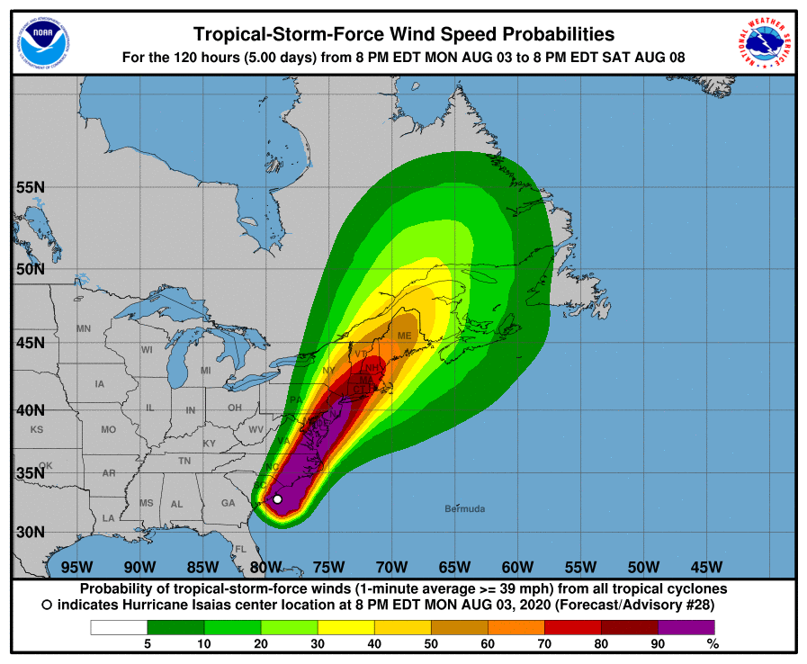 Tropical Storm Isaias batters U.S. East Coast