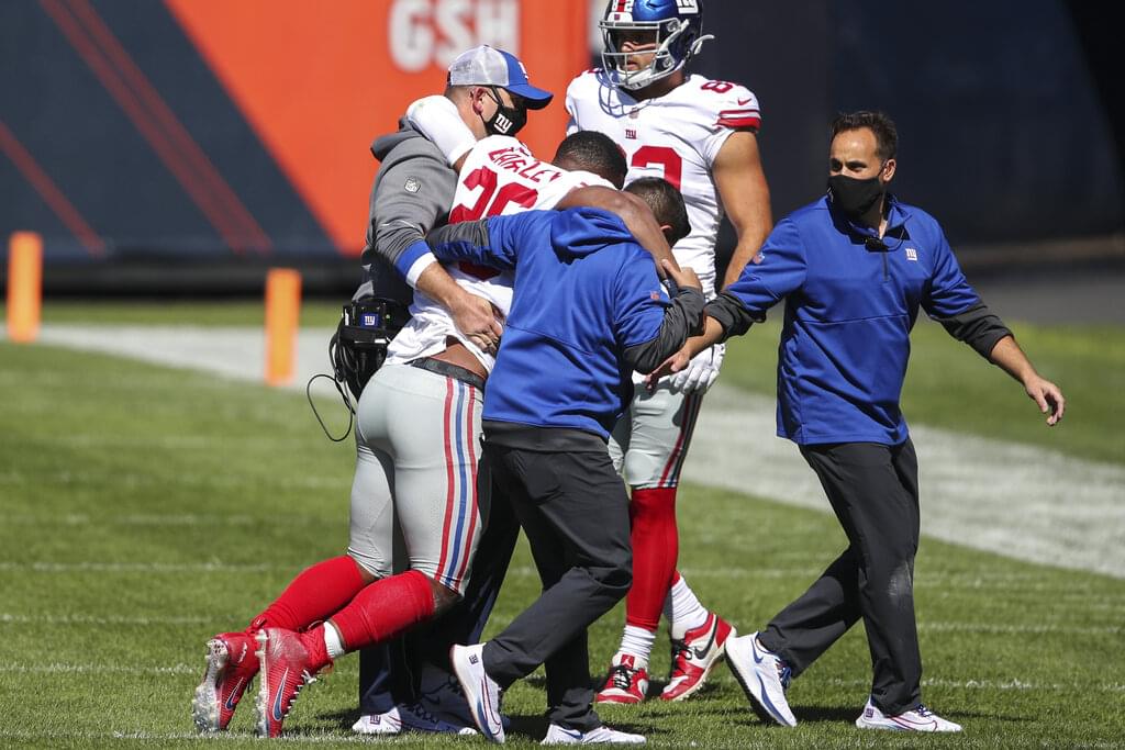 Giants’ Saquon Barkley out for season with torn ACL