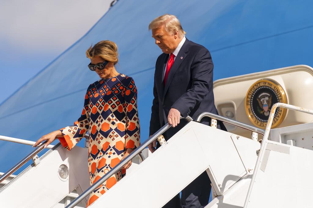 Donald & Melania Trump arrive in Florida