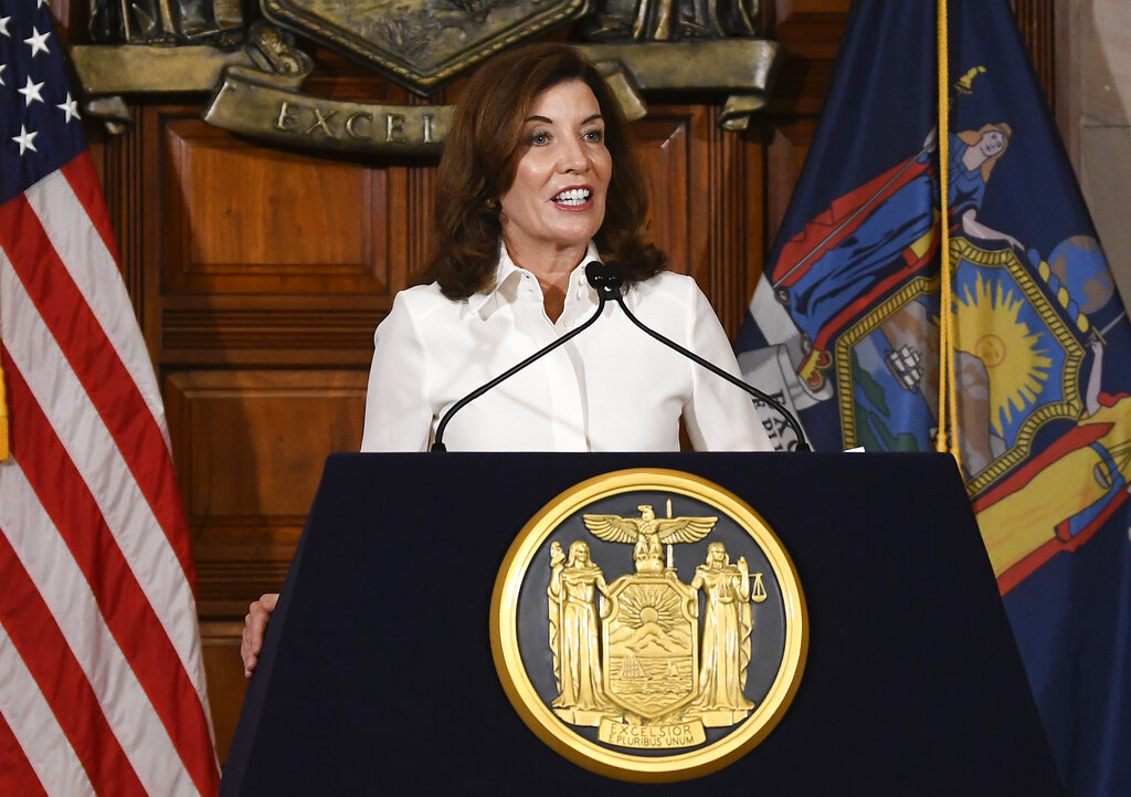 Hochul vows swift action as she takes helm in New York