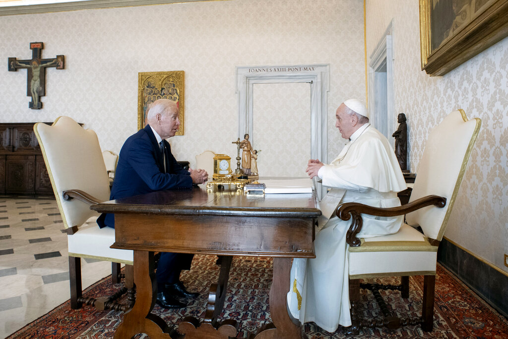Biden’s Vatican meeting with Pope Francis runs into overtime