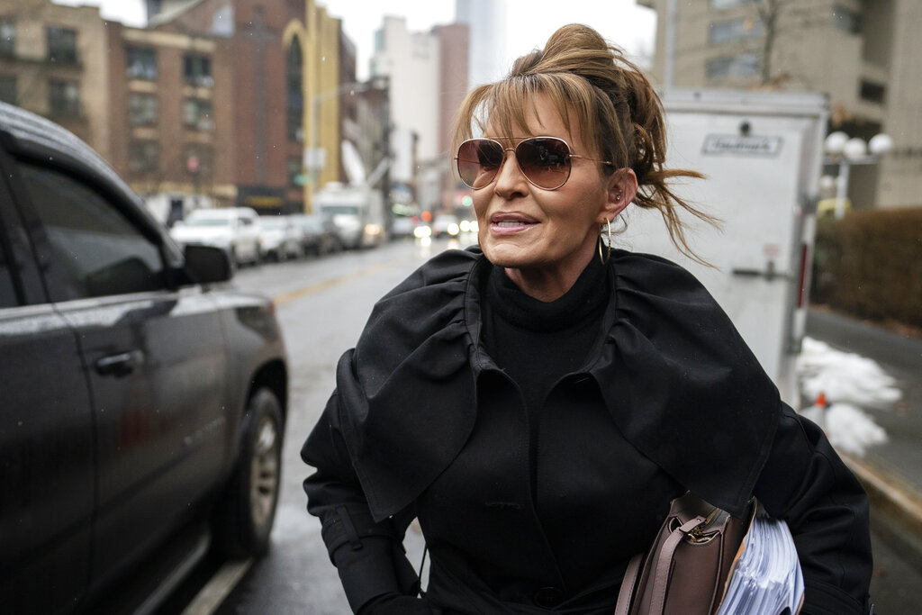 Palin to resume court battle with Times after COVID illness
