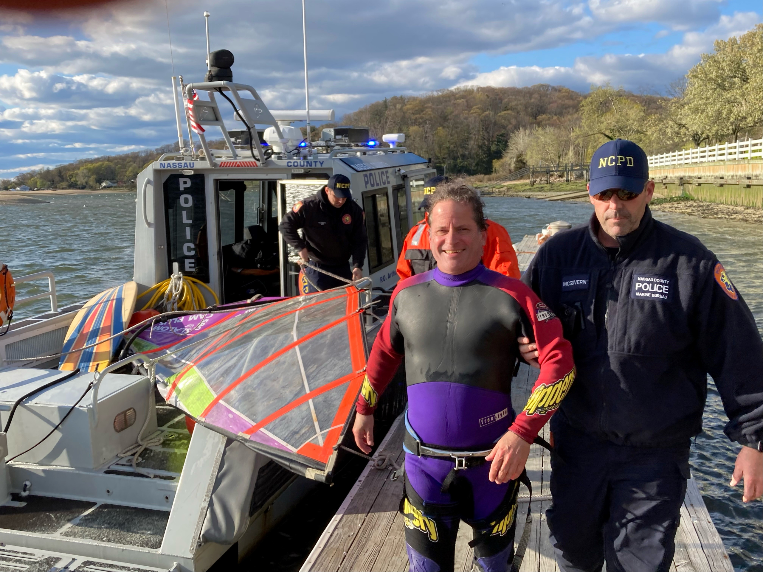 Windsurfer rescued from Cold Spring Harbor