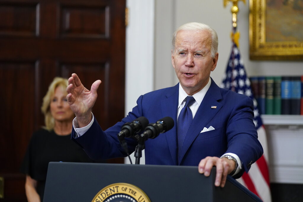 Biden calls for tougher gun laws after Texas elementary school shooting