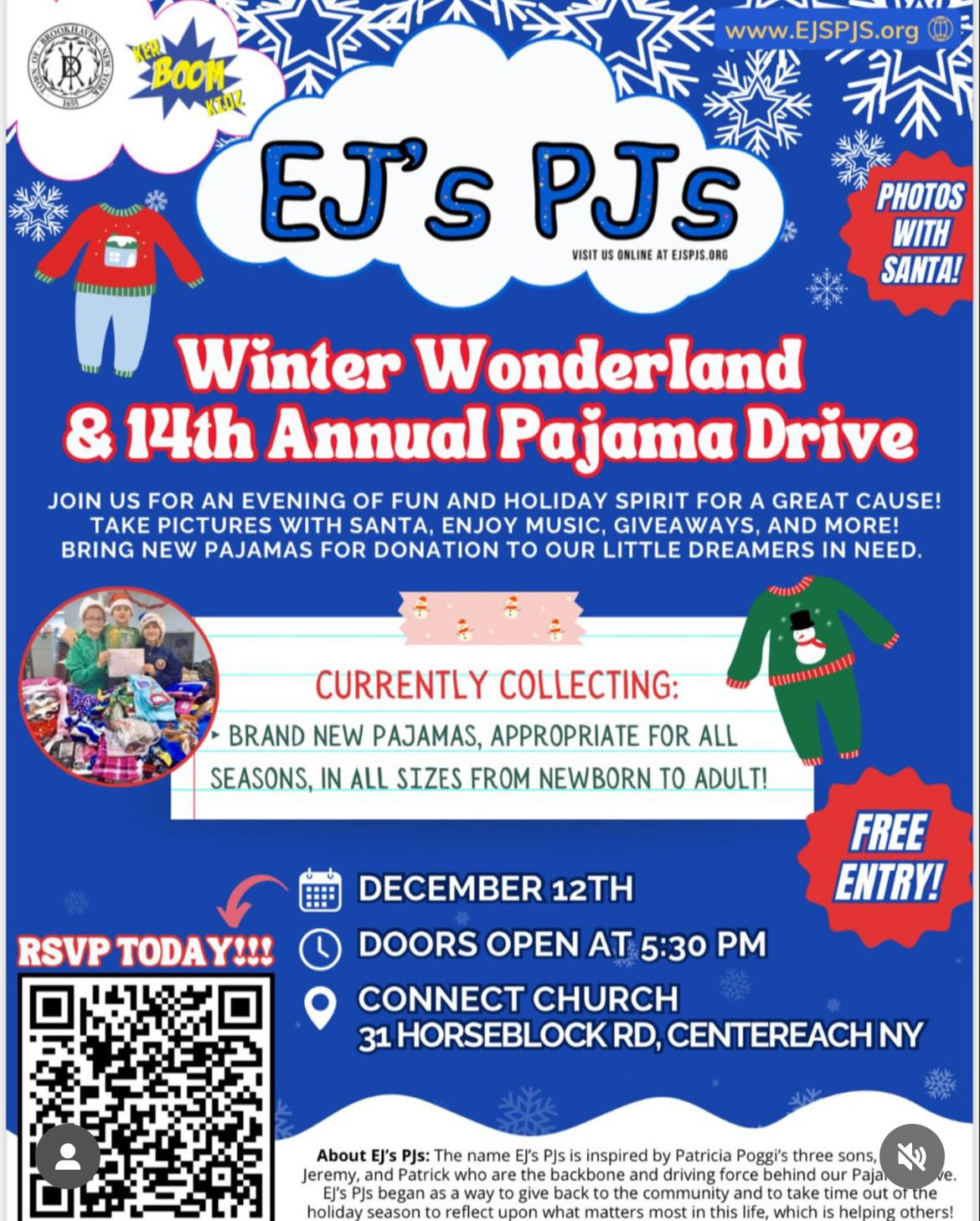 EJ’s PJ’s Winter Wonderland & Pajama Drive