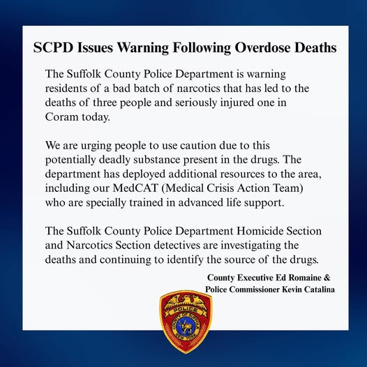 Overdose deaths in Suffolk linked to fentanyl Overdose deaths in Suffolk linked to fentanyl
