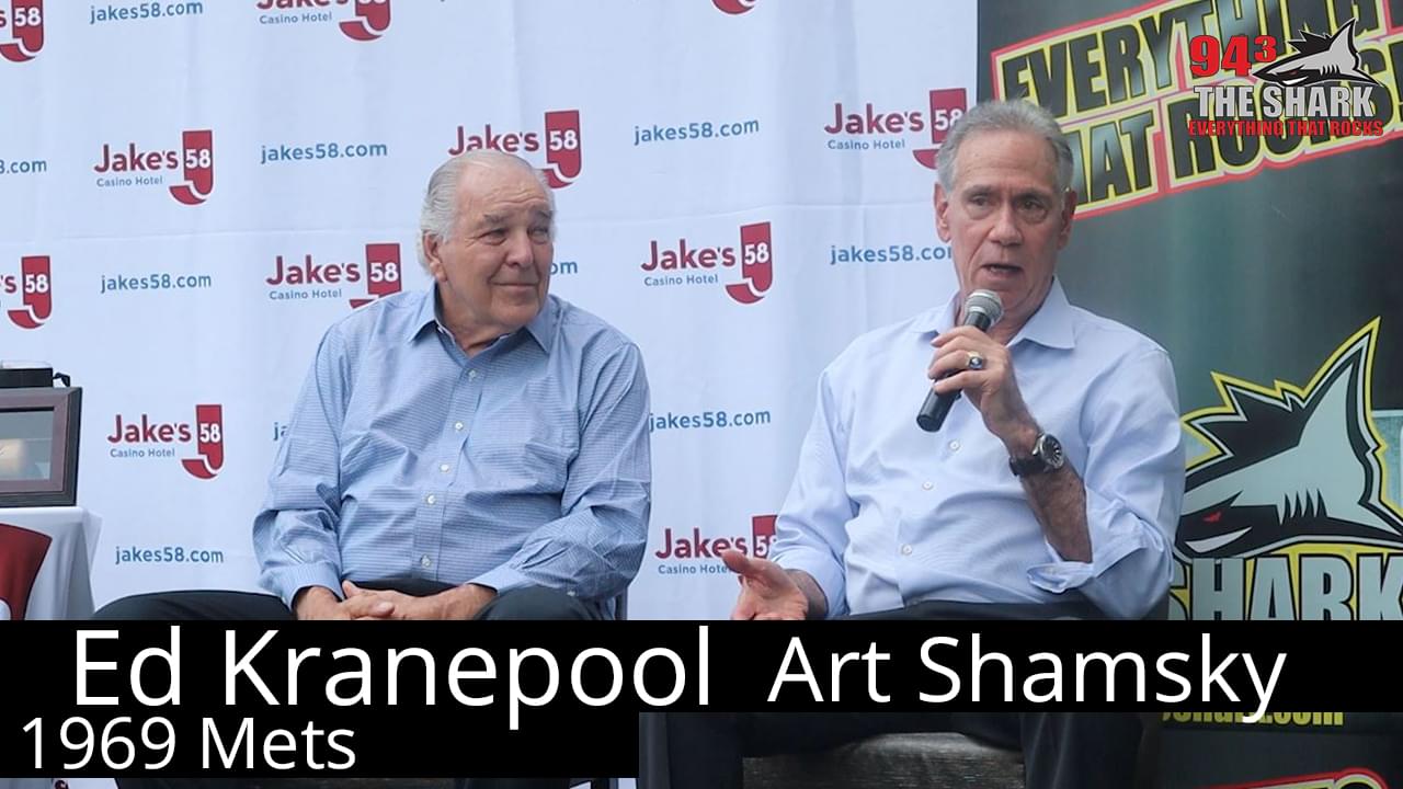 Rob chats with Ed Kranepool and Art Shamsky of the 1969 Mets