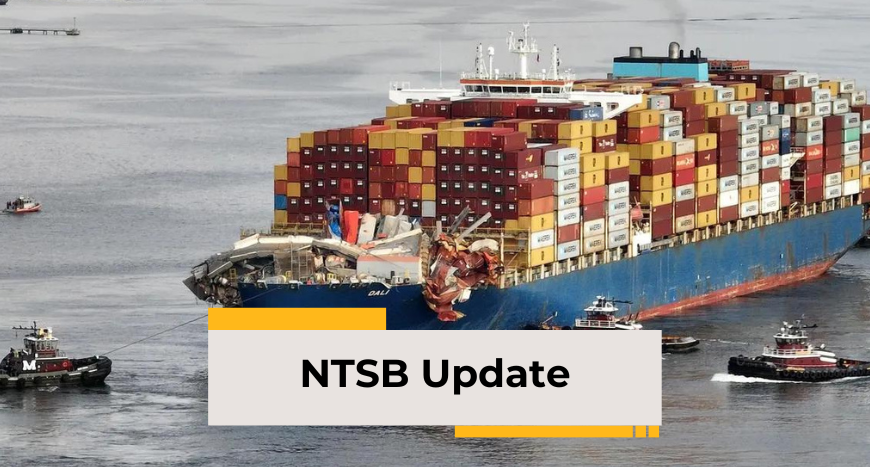 NTSB Releases Update on Francis Scott Key Bridge Collapse Investigation