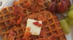 Maple French Toast Waffles with Crumbled Bacon