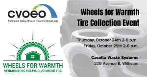 Wheels for Warmth Tire Collection Event