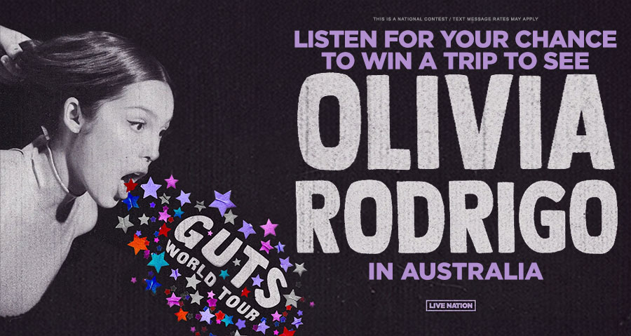 Listen for your chance to win a trip to see Olivia Rodrigo in Australia!