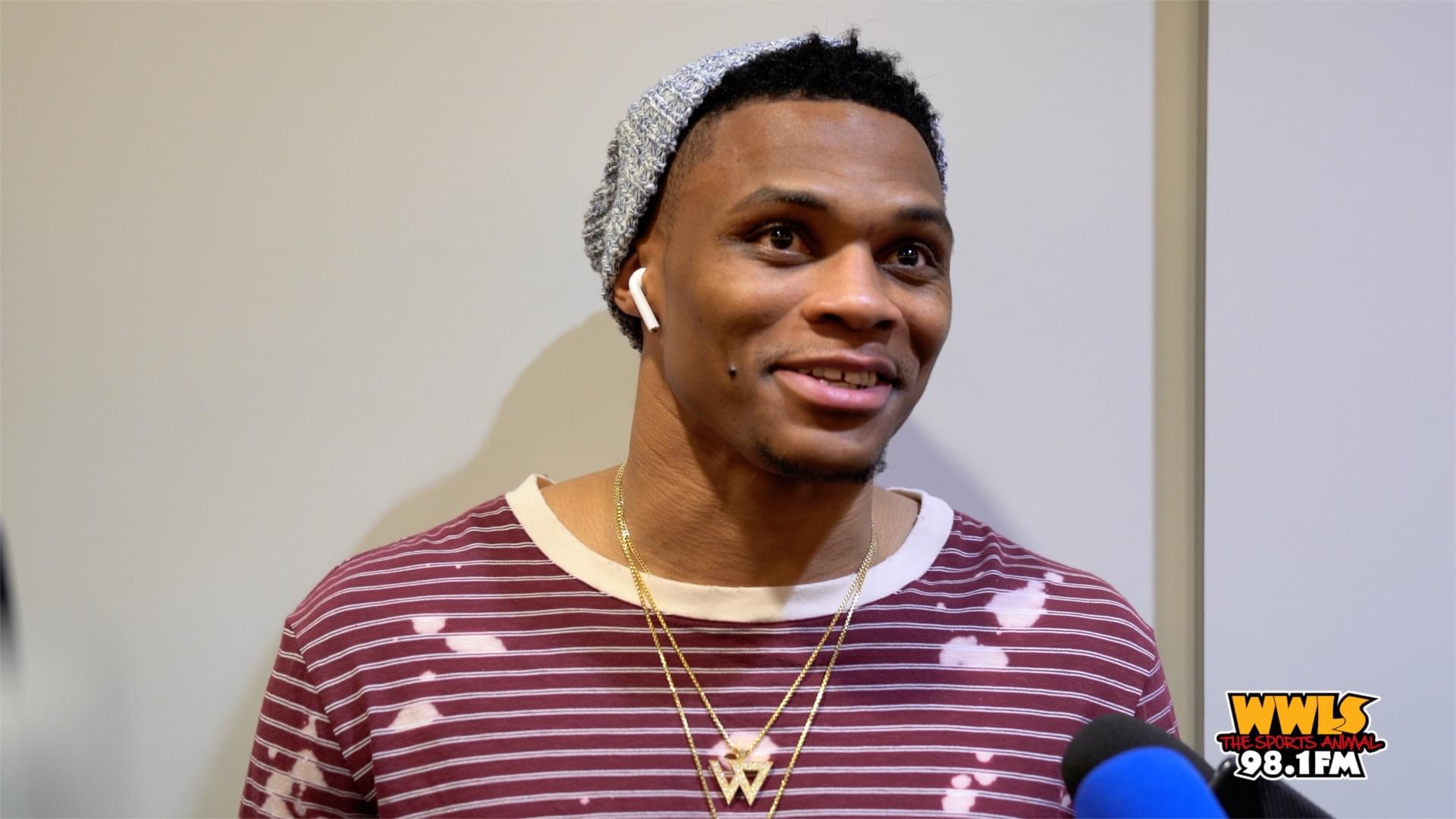 RUSSELL WESTBROOK DISCUSSES TRIPLE-DOUBLE RECORD