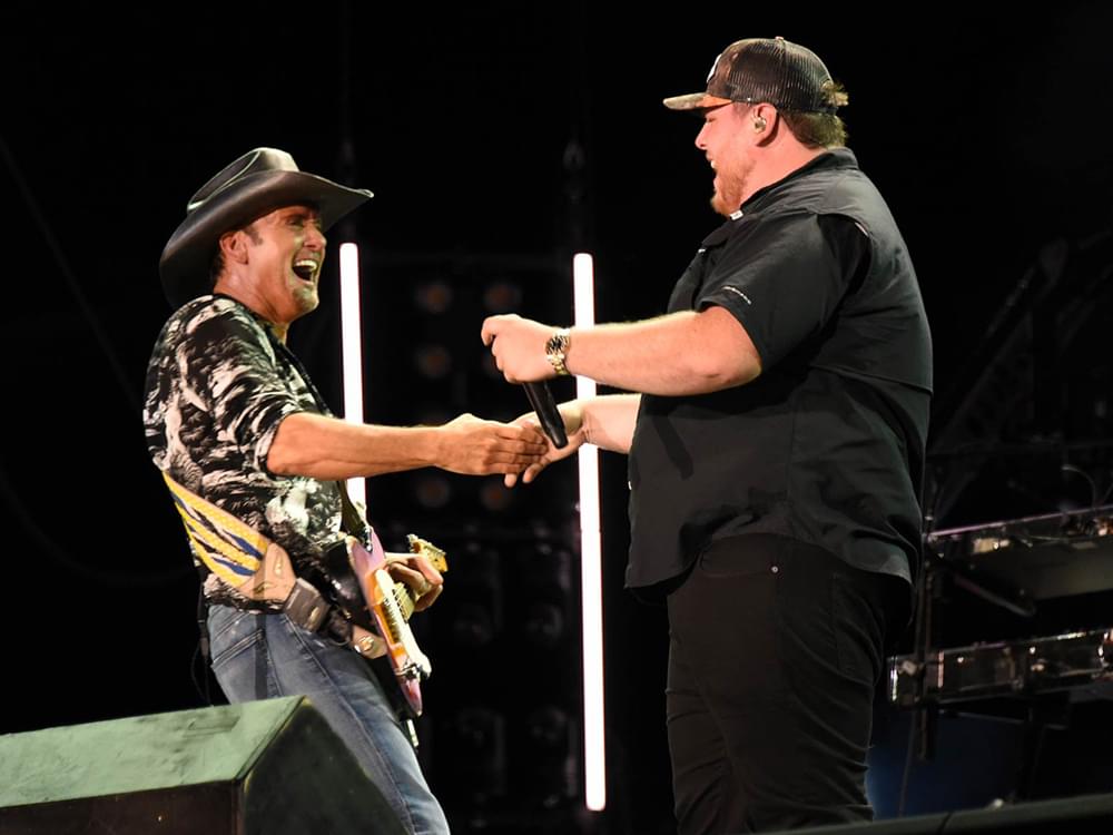 Watch Luke Combs Team With Tim McGraw on “Real Good Man” at CMA Fest