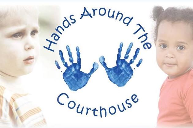 Hands Around the Courthouse Downtown Peoria
