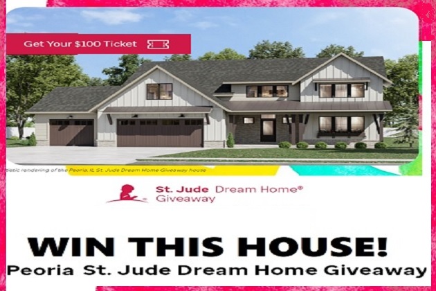 Less than 2,670 tickets left! Win Peoria’s St. Jude Dream Home Giveaway