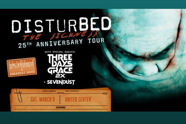 Win Tickets With Bahan All This Week For Disturbed ‘The Sickness 25th Anniversary Tour’ at the United Center!!!