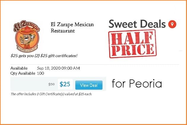 Our Featured Sweet Deal Is Half Off At El Zarape!