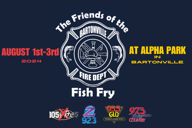 Don’t Miss The Bartonville Fire Department Fish Fry August 1st-3rd At Alpha Park!