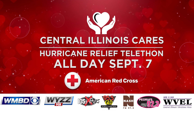 Be A Part of Hurricane Relief September 7th With WMBD 31 and 105.7 The X #CentralIllinoisCares