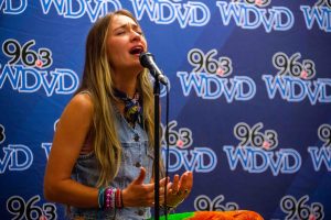 August 17, 2023 ~ Lauren Daigle performs some of her hit songs for a private audience of listeners at the WDVD studio. Photo: Andrew Mullin