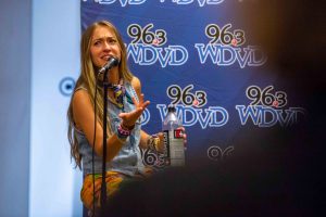 August 17, 2023 ~ Lauren Daigle performs some of her hit songs for a private audience of listeners at the WDVD studio. Photo: Andrew Mullin