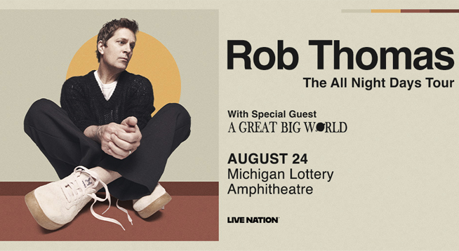 ROB THOMAS AT MICHIGAN LOTTERY AMPPHITHEATRE | August 24, 2025