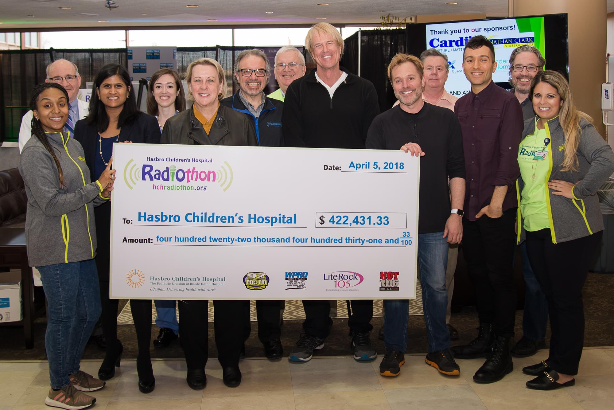 2018 Radiothon Donations Top $422,000 for Hasbro Children’s Hospital