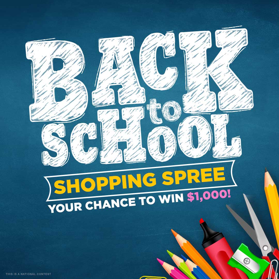 Back to School Shopping Spree National Contest Rules