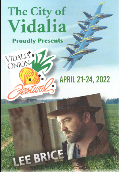 Lee Brice at Vidalia Onion Festival Giveaway!