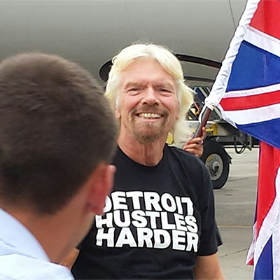 Sir Richard Branson flies into Metro to celebrate start of Virgin Atlantic’s service from London
