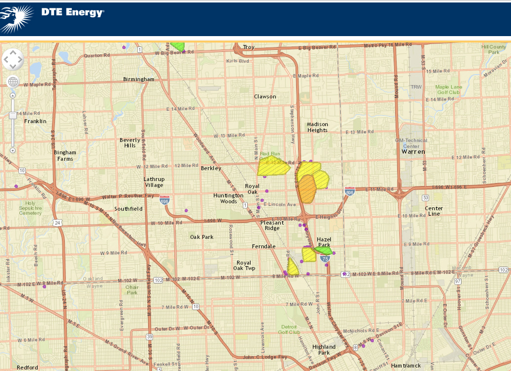 DTE energy map