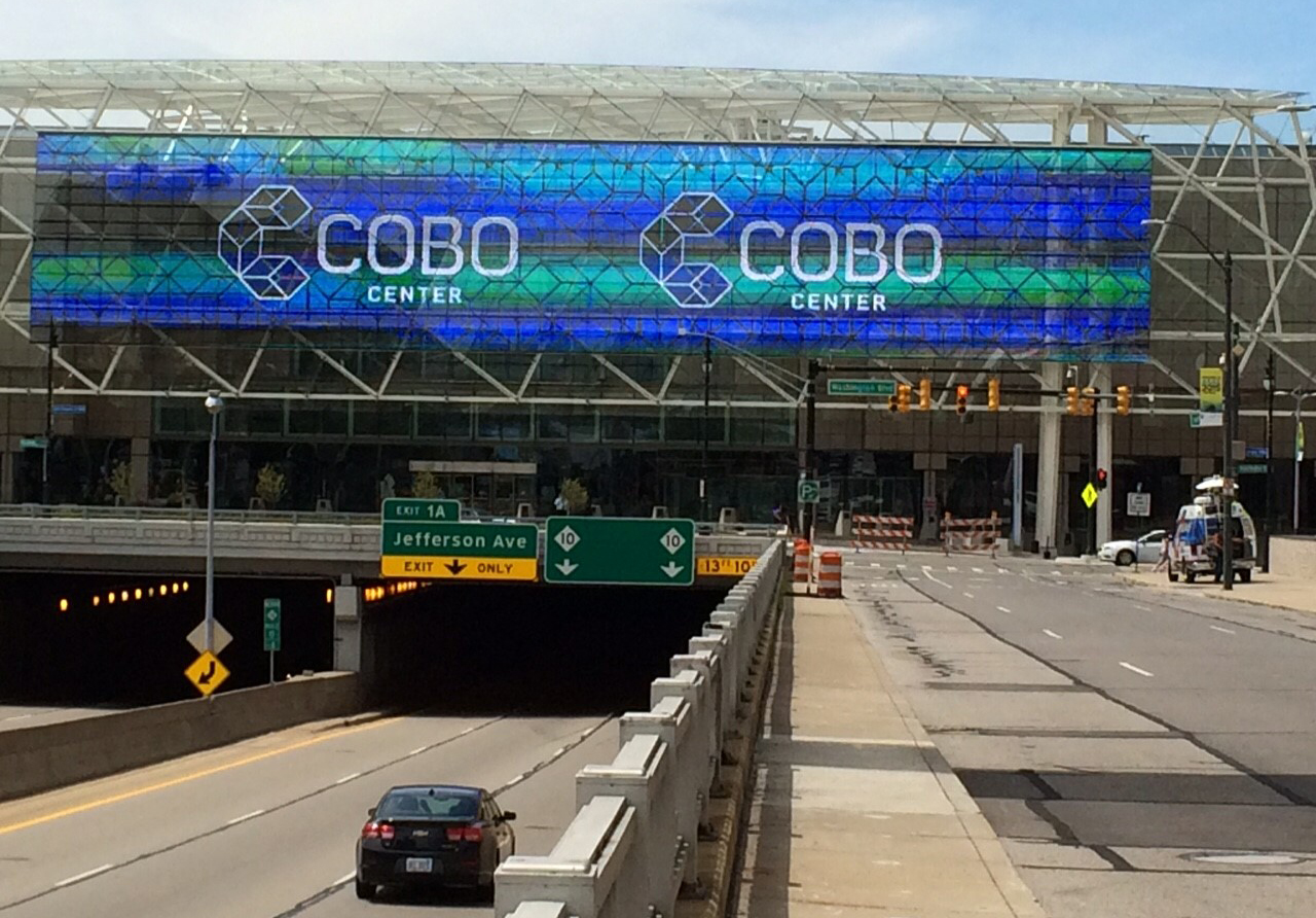 New Cobo sign is making an impression