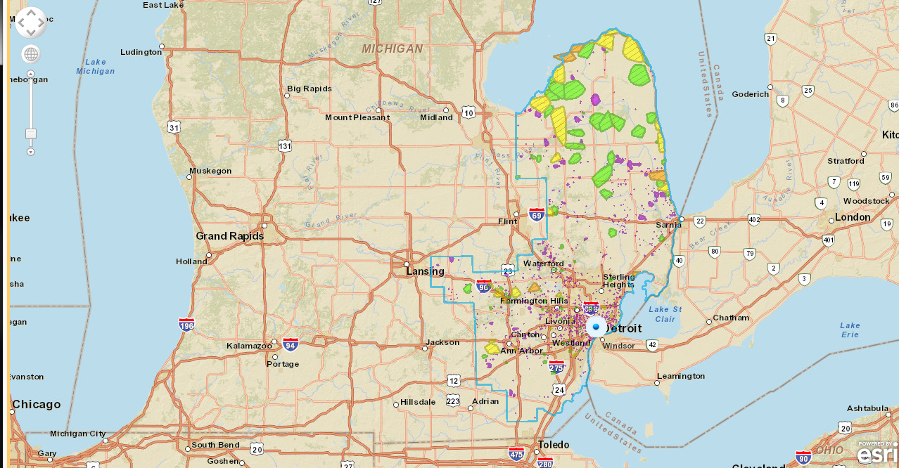Power slowly being restored to thousands in Southeast Michigan