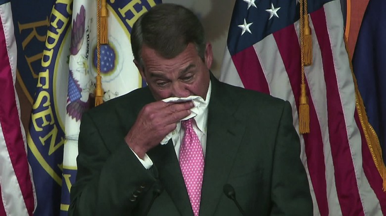 More emotion from the Speaker: John Boehner chokes up during resignation