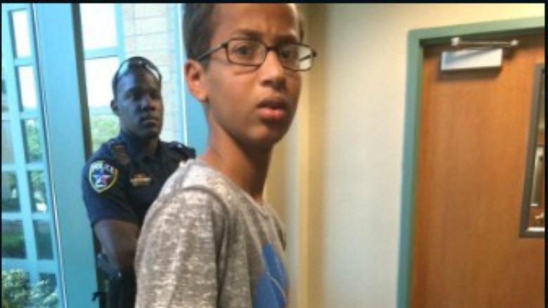 Rally for 14-year-old arrested for bringing homemade clock to school which was mistaken for bomb