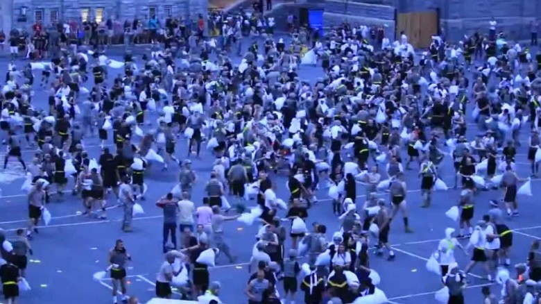 Video: West Point traditional pillow fight takes a violent turn, 30 injured