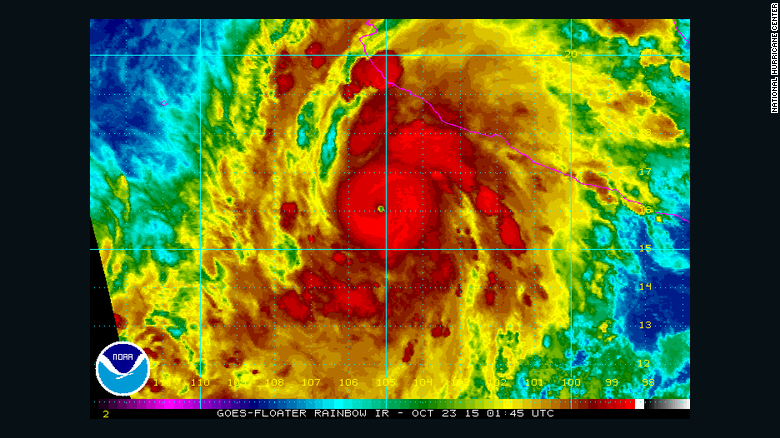 Hurricane Patricia, the strongest storm ever recorded in the eastern North Pacific and Atlantic Basins, has her site set on Mexico