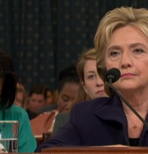 Hillary Clinton testifying on Benghazi attacks