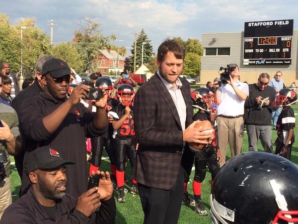 Mitch Albom, Matthew Stafford on hand to open S.A.Y Detroit Play Center