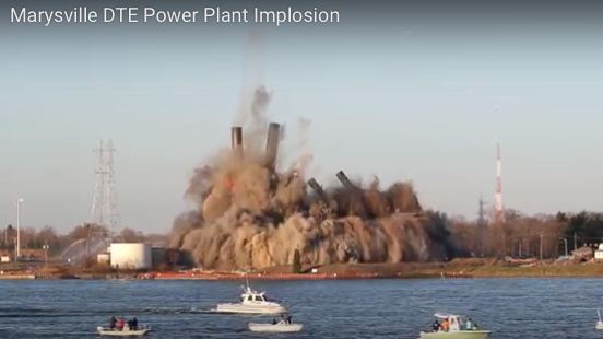 Video: DTE Power Plant implosion in Marysville