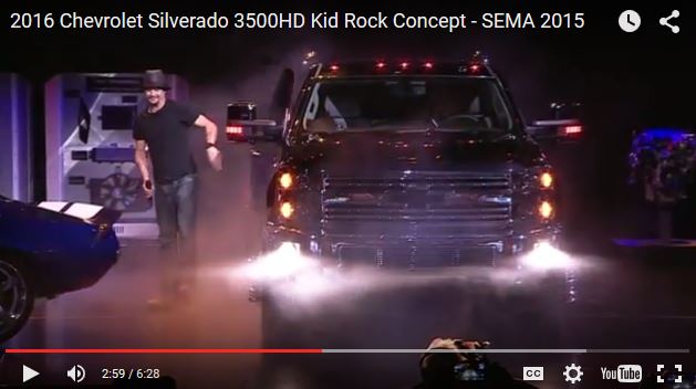 Kid Rock intros his custom Chevy Silverado at SEMA show