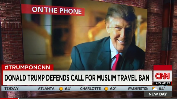 Trump defends his proposal to ban Muslim travel to U.S. on CNN