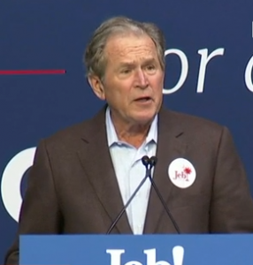 George W. Bush campaigns for his brother Jeb in South Carolina