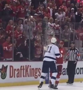 Video shows fan throwing beer on Tampa Bay Lightning player