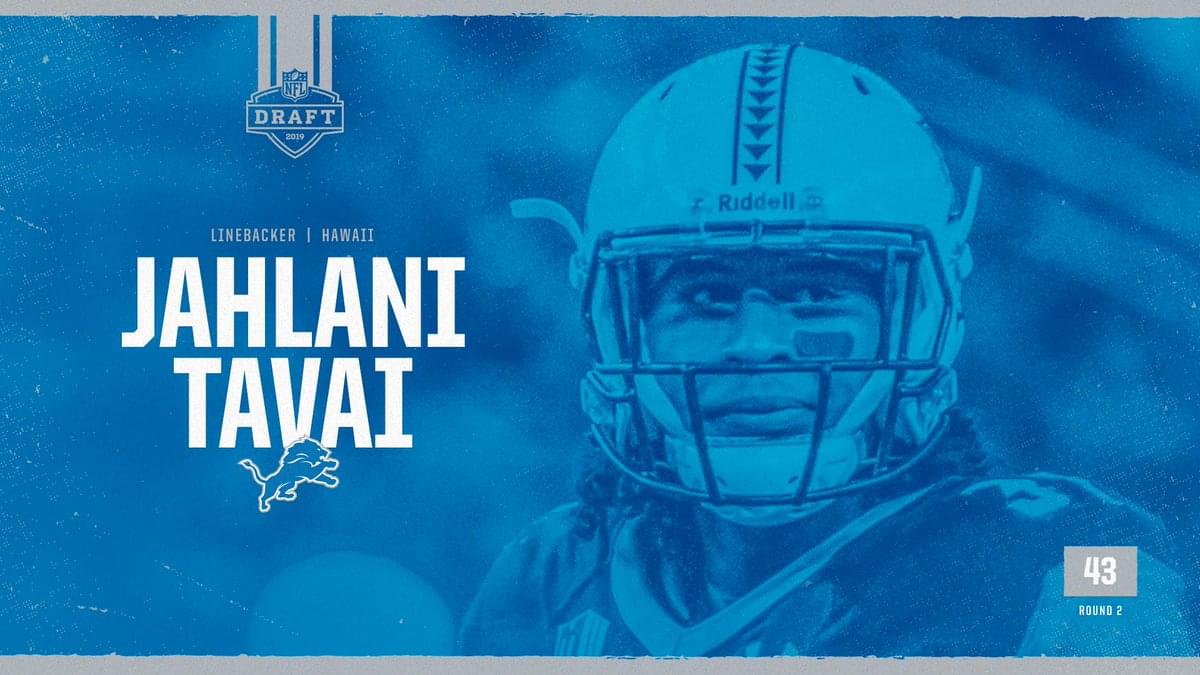 Lions select Hawaii LB Jahlani Tavai in second round of NFL Draft