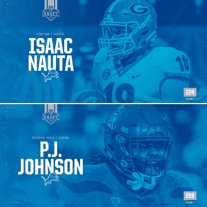 Lions draft Georgia TE Isaac Nauta and Arizona DT P.J. Johnson in seventh round